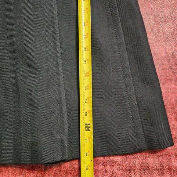 Karen Millen Black Trench Coat Wool US 4 Belted Designer Tailored Quiet Luxury - Picture 8 of 13